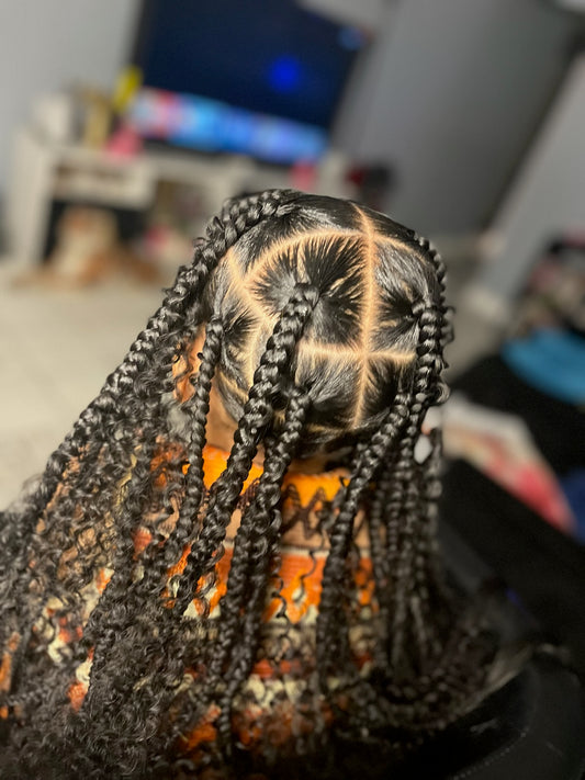 Jumbo boho knottless braid